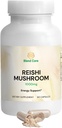 Extracto Reishi orgánico Reishi Capsules - Mejorar el sueño, Anti-Fatiga, Salud cardiovascular, Apoyo Inmunitario, Alivio del estrés, Vegan - No GMO