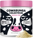 SonoHealth Cowabunga Colostrum - Premium, Pure " Unaltered Colostrum Powder Suplemento - para Immune Support, Gut Health, Muscle Support " Wellness - Kosher " Halal Certified Calostro