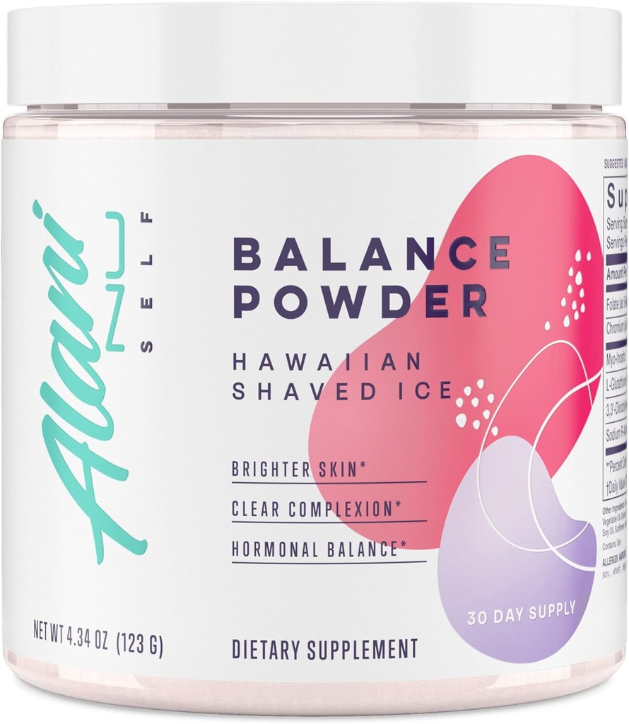 Alani Nu Balance Powder Hawai Afeitado ICE Silencioso Suplemento para las mujeres  sometida Hormonal Support Silencio Gestión de pesas y Clear Complexion ← Gluten Free ← Vegan ¦ Sugar Free ← 30 Servings