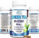 Extracto del té verde 98% - 3X Fuerza, 75% Catequinas polifenoles, 45% EGCG, Super Antioxidante - 60 cápsulas