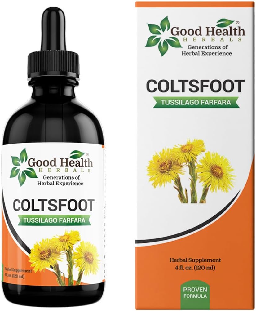 Coltsfoot Herbal Extract (4 oz.) Soporta su sistema inmunológico contra las condiciones respiratorias.