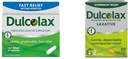 Dulcolax Fast Relief Medicated Laxative Suppositories Fast Relief, Rectal Use Only, Bisacodyl, 10 mg &amp; Overnight Relief Laxative for Gentle Constipation Relief, Bisacodyl 5 mg Tablets, 50 Conde