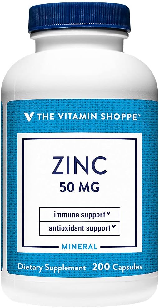 La vitamina Shoppe Zinc 50 MG Por Serving (200 cápsulas)