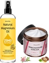 Crema de magnesio tópico para el dolor y el sueño,Loción de magnesio nocturna para los calambres de la pierna,Relajación muscular,Calma, Hidratación profunda para el cuidado de la piel del cuerpo - Natural y seguro para los niños.