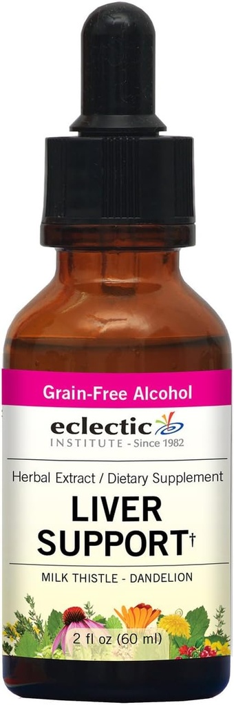 Herb ecléctica - Soporte para el hígado Extracto Silencio Natural Liver Support, Detox, Cleanse + Maintain  resist Liver Support Suplemento ← Herbal Tincture ← Non-GMO, Gluten-Free (2 fl oz TEN 60 ml)