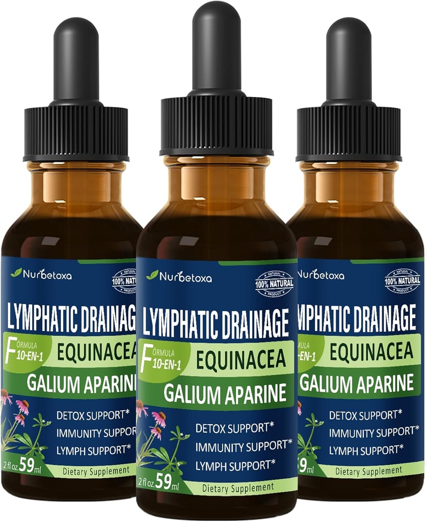 Cleavers Limphatic Drainage Drops for Lymph System Health, Use with Lymph Massage Tool. 6oz