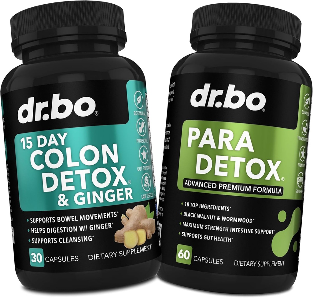 Colon Cleanser Detox &amp; Intestinal Supplement - 15 Day Colon Cleanse Pills with Ginger, Wormwood, Black Walnut, Cloves Complex - Bowel Movement Supplements for Stomach Bloating Gut Loss Support
