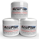 AcuPlus - Alivio avanzado del dolor Crema antiinflamatoria tópica para calmar el músculo " Dolor conjunto - Artritis, Bursitis, " Tendonitis - Fórmula de acción rápida con ingredientes naturales - 4 oz. cada uno, Pack de 3