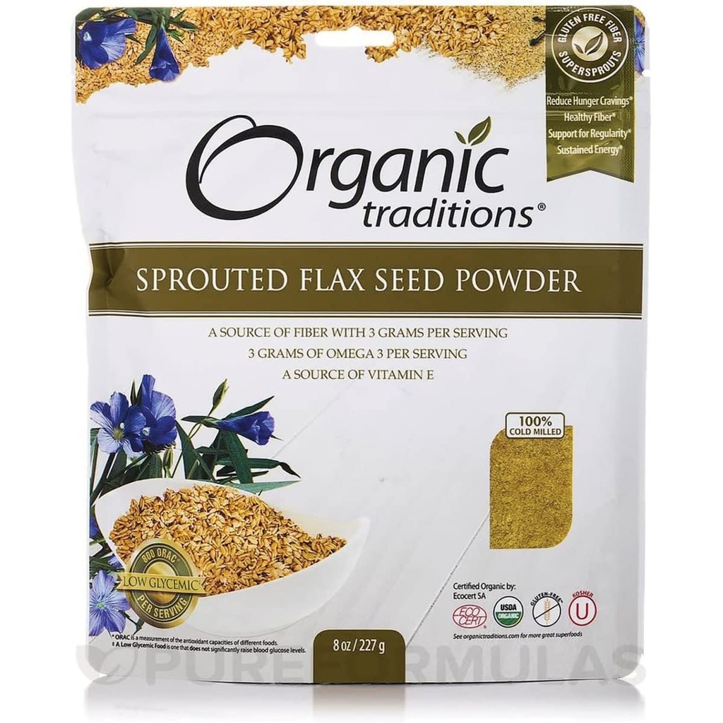 Tradiciones orgánicas doradas Flax 8 oz Bolsa