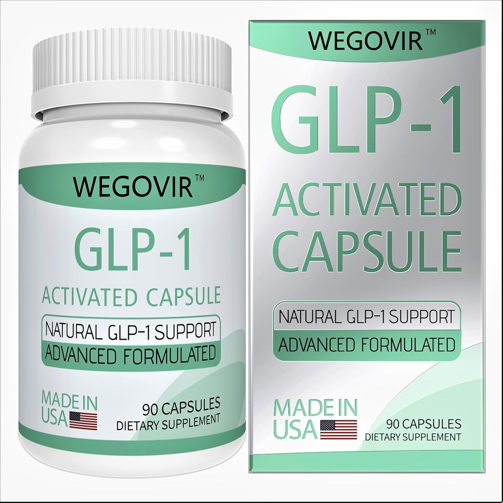 GLP-1 Apoyo complementario, con naturalmente GLP-1 Activador, Berberine &amp; Green Coffee Extract, GLP-1 Boosting for Women &amp; Men, Hunger & Metabolism Support, GLP-1 Levels & General Health - 90 Capsules
