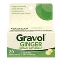 Gravol Ginger Tablets for Upset Stomach and Nausea, 20ct​