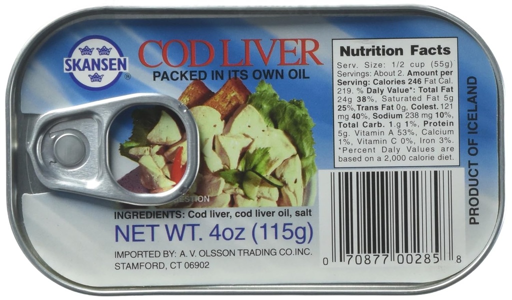 Skansen Cod Liver Packed in Own Oil ( 115 g )