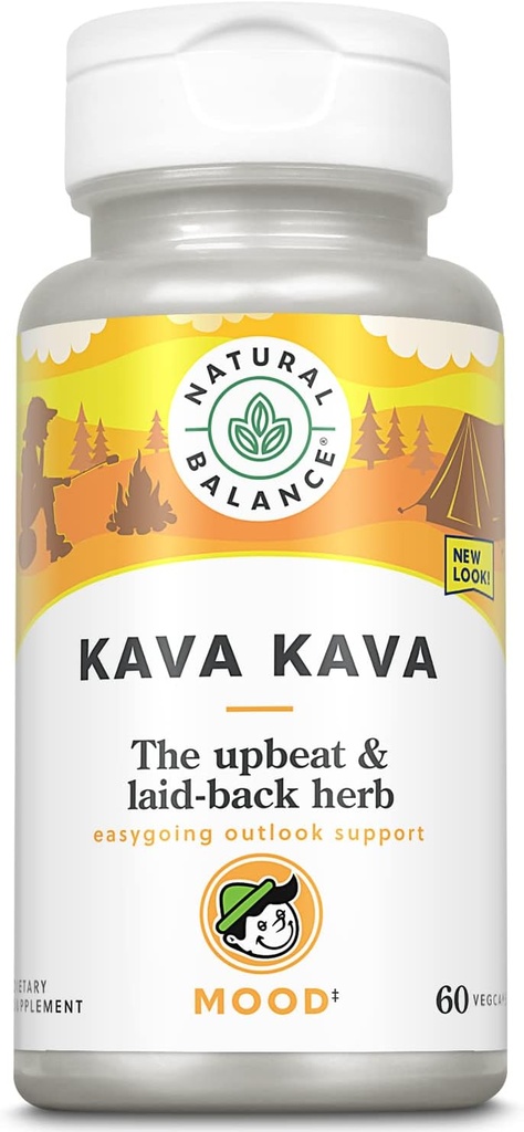 Natural Balance Kava Kava Root ← Suplemento natural ayuda a apoyar la relajación " reducción de estrés TENIDO 60 cápsulas vegetarianas