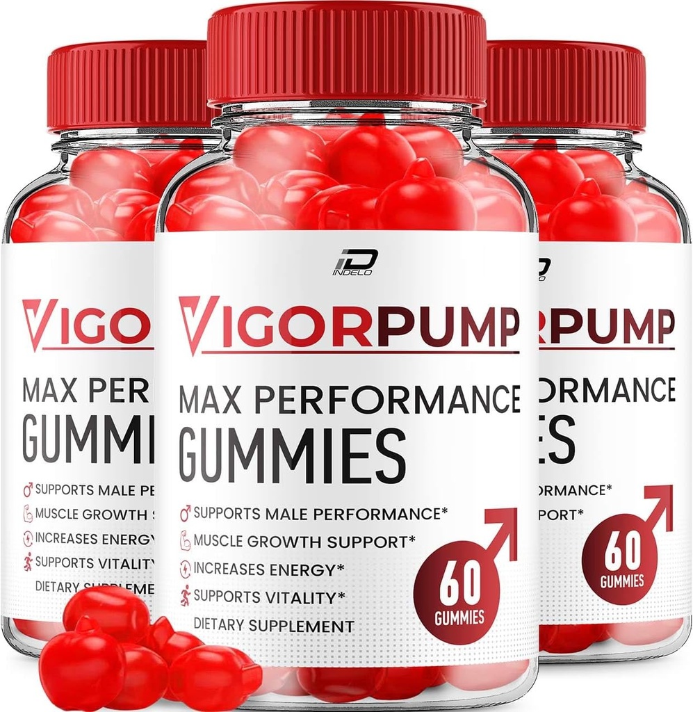 Bomba de Vigor Gummies para Hombre – VigorPump Male Gummies All-Natural Suplemento, Bomba Vigor Gummies Comentarios (3 Pack - 180 Gummies)