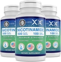 Genex Formulas Nicotinamide 500mg (3-Pack) Vitamin B3 Flush Free Niacin Capsules for Healthy Skin - Niacinamide Supplement Pills help Produce Keratin & Support Skin Cell Health & Energy (300 Capsules)