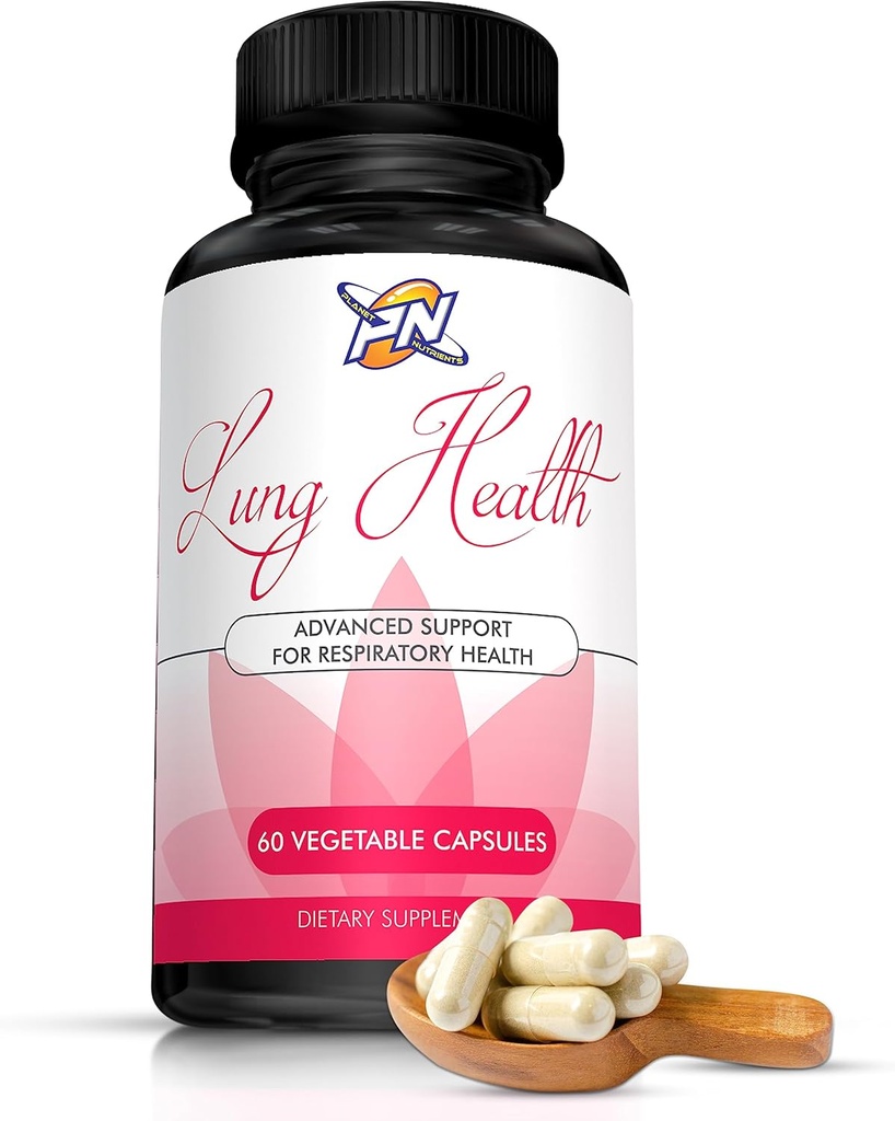 Lung Health Capsules - Soporte respiratorio avanzado - 60 cápsulas vegetales (60 Cuentas (Pack of 1))