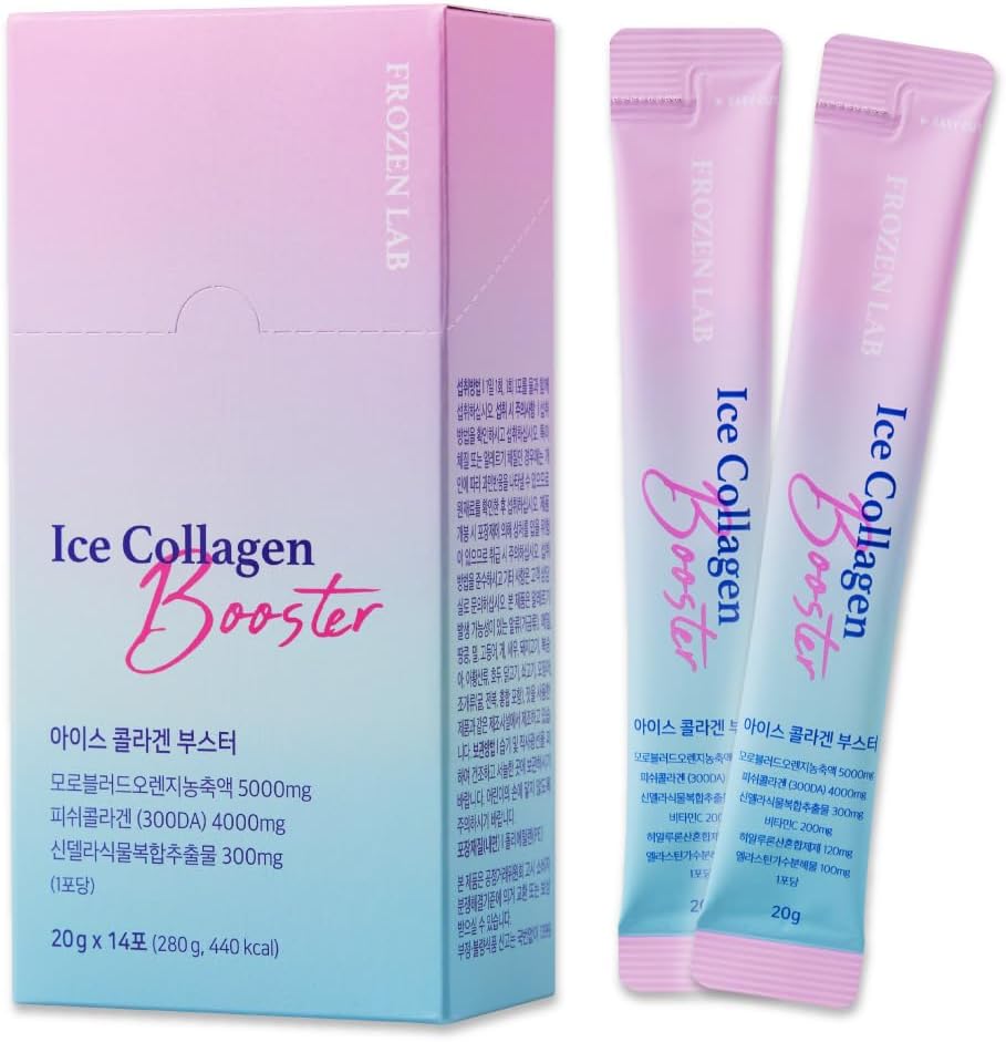 Líquido Multi Collagen Booster, 14 Pegatinas Coreana Belleza - 300 DA Anti-Envejecimiento &amp; Belleza Interior, Collagen 4000mg Elastine 100mg &amp; Ácido hialurónico 120g - Bajo Molecular Collagen Stick Suplemento (Single)