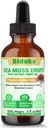El Moss del Mar Irlandés deja caer semillas negras Aceite, Bladderwrack, Burdock Root, Vitamina C y Zinc, Multimineral Drops Seamoss Suplemento para Immune, Joint, Digestion, Aging Support