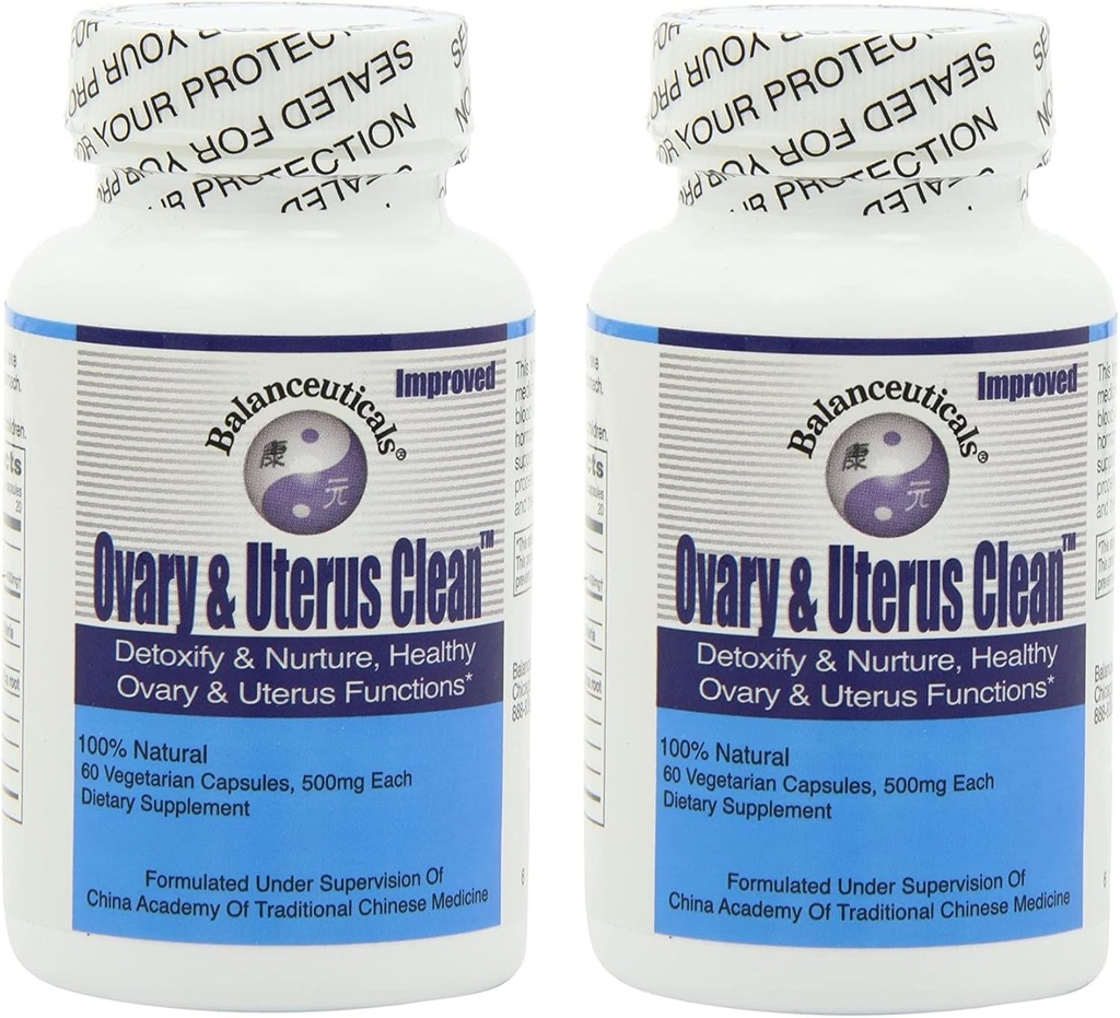 Ovary " Uterus Clean, 500 mg Dietary Supplement Capsules, 60-Count Bottle (Pack of 2)