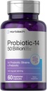 Horbaach Probiotics for Women and Men | 60 Capsules | 14 Probiotic Strains with Prebiotic | 50 Billion Active Organisms | Non-GMO & Gluten Free Supplement