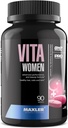 Maxler VitaWomen Premium Multivitamínico para Mujeres - Suplementos para Mujeres - Piel y uñas Vitaminas A B C D E K, Omega-3, Biotina, Antioxidantes, Enzimas - 90 Tabletas