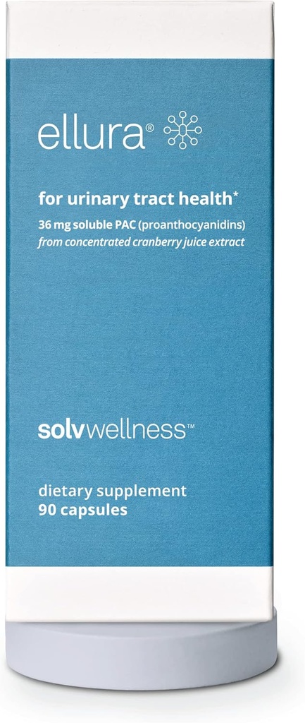 Solv Wellness Ellura Clinically Provenido Suplemento de arándano: Obtener cabeza de UTIs con 36 mg de PAC 100% Biodisponible, 90 cápsulas