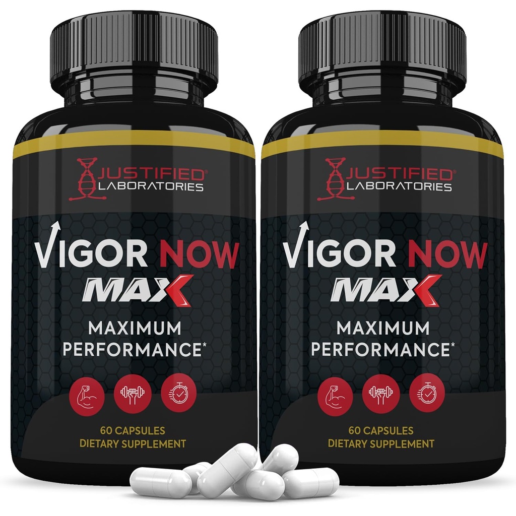 (2 Pack) Vigor Now Max 1600MG Advanced Men's Health Formula 120 Capsules