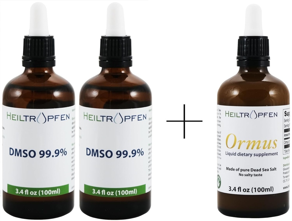 Bundle/Set of 2X DMSO 99,9% 3,4 oz + Ormo 3,4 Fl Oz Orme concentrado