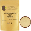CARMEL ORGANICS Ashwagandha Root Powder 7.5 Ounce, Non GMO & Gluten Free, Natural, Withania Somnifera, No Añadido Preservatives, Directly Sourced from Indian Farmers