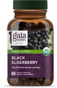 Gaia Herbs Black Elderberry - Daily Immune Support Supplement to Help Support Wellness - with Black Elderberries " Acerola Fruit for Antioxidant Support* - 120 Vegan Capsules (60-Day Supply)