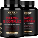 Complejo de vitamina B - Contiene todas las vitaminas B esenciales - B1, B2, B3, B5, B7, B9, B12 y Biotina - Super B Complejo Vitaminas para Energía, Apoyo Inmunitario - 180 Tabletas