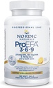 Naturales nórdicos ProEFA 3-6-9, Sabor de limón - 90 Gels blandos - 565 mg Omega-3 - EPA &amp; DHA con GLA añadido - Esquí sano, Cognición, " Mood positivo - No GMO - 45 Servimientos