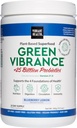 Vibrant Health, Green Vibrance, Superfoods Powder con más de 70 alimentos integrales basados en plantas " 25 probióticos de billón por ser, Blueberry Lemon, 25 servicios