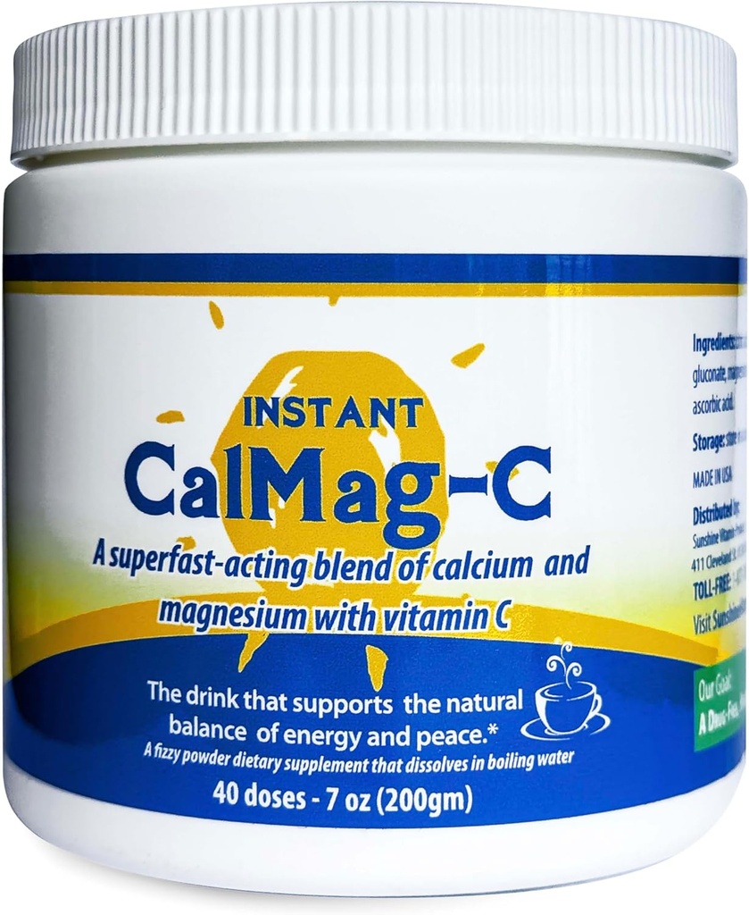 Instant Cal Mag C – Actuación rápida, Calcio Absorbable, Magnesio y Vitamina C – Repone el calcio y el magnesio, mejora la función corporal " ayuda a prevenir los agotamientos – sueño mejorado
