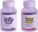 Lemme Sleep &amp; Purr Bundle - Sleep Gummies, a Drug-Free Nighttime Aid & Purr Vaginal Probiotic Gummies for Women - Gluten Free, Gelatin Free, Non-GMO - 60 Cuenta cada uno