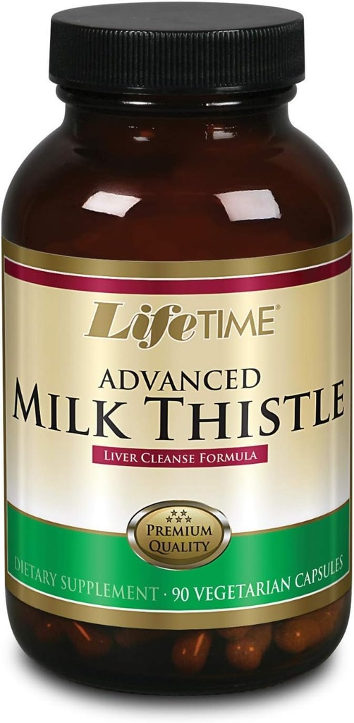 LIFETIME Milk Thistle Blend Liver Cleanse Formula ← Con Dandelion Root y Turmeric (90 CT)