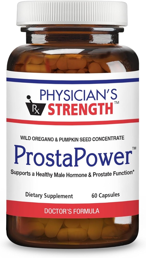 Physician's Strength ProstaPower - 60 cápsulas - Soporta una hormona masculina saludable y la función de la próstata - Non-GMO - 30 servicios