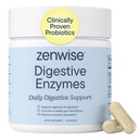 Zenwise Health Digestive Enzymes for Gut Health & Bloating Relief - Multi Enzymes Digestion Supplement with Probiotics, Bromelain " Papaya for Digestive Health Support - Men " Women - 60 Count