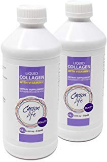 Carson Life Líquido Collagen con vitamina C - Anti envejecimiento, la piel del cabello y las uñas - Immune Support - Rejuvenate Skin - Made in The USA- 2-Pack
