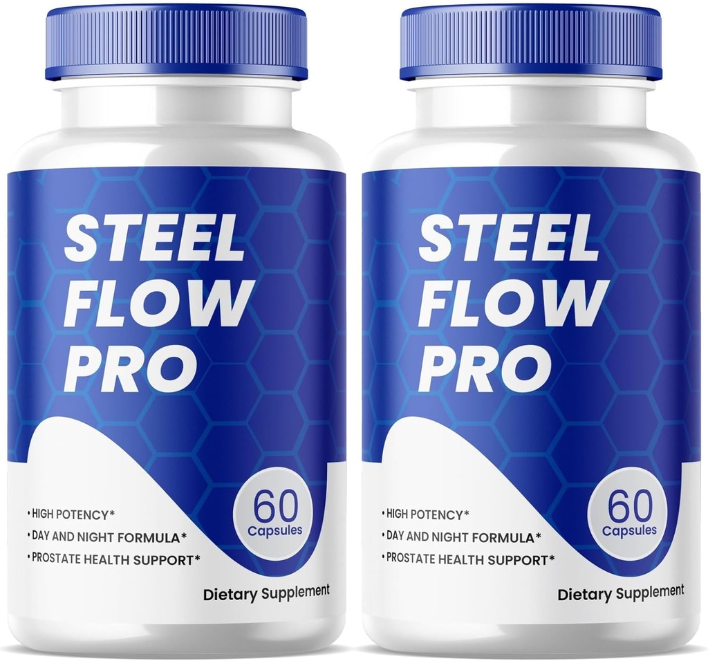 Acero Flow Pro Capsules, Prostat Health Supplement Pills - Maximum Strength, soporta la salud de la próstata, All Natural Formula Pack de 2 (120 cápsulas)