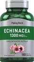 Piping Rock Echinacea Extracto Capsules 1300mg Silencio 180 Conde  Herbal Suplemento Silencio Vegetarian, Gluten Free, Non-GMO