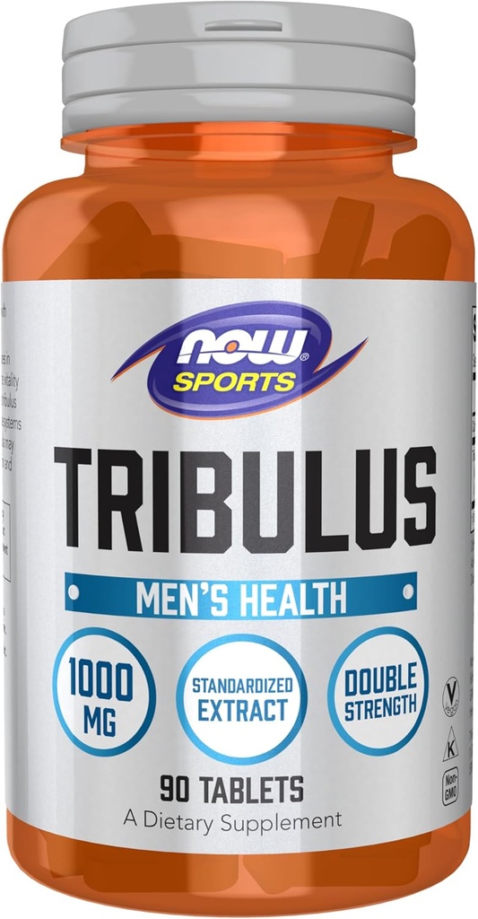 AHORA Alimentos Deportes Nutrición, Tribulus (Tribulus terrestris) 1000 mg, Doble Fuerza, Salud de los Hombres, 90 Tabletas