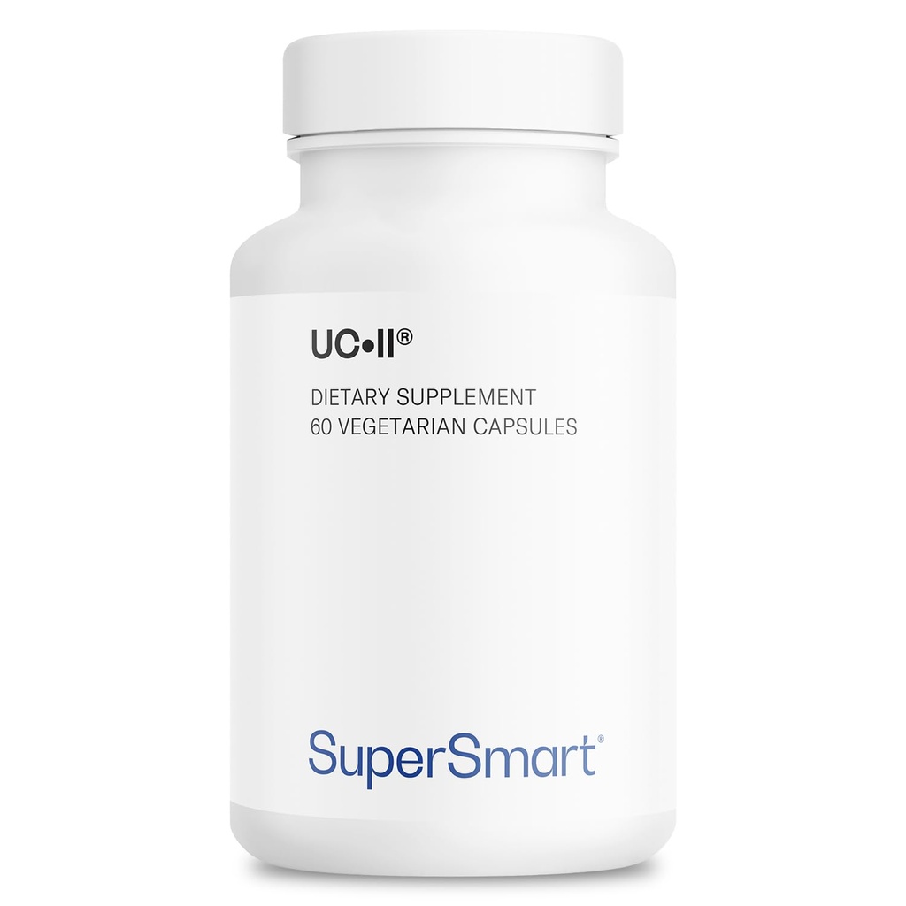 Supersmart UC II Suplemento 40mg por día (Premium Collagen) - Undenatured Type II Collagen Suplemento ← No GMO &amp; Gluten Gratis - 60 cápsulas vegetarianas
