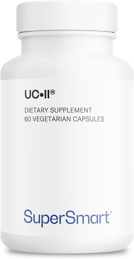 Supersmart UC II Suplemento 40mg por día (Premium Collagen) - Undenatured Type II Collagen Suplemento ← No GMO &amp; Gluten Gratis - 60 cápsulas vegetarianas