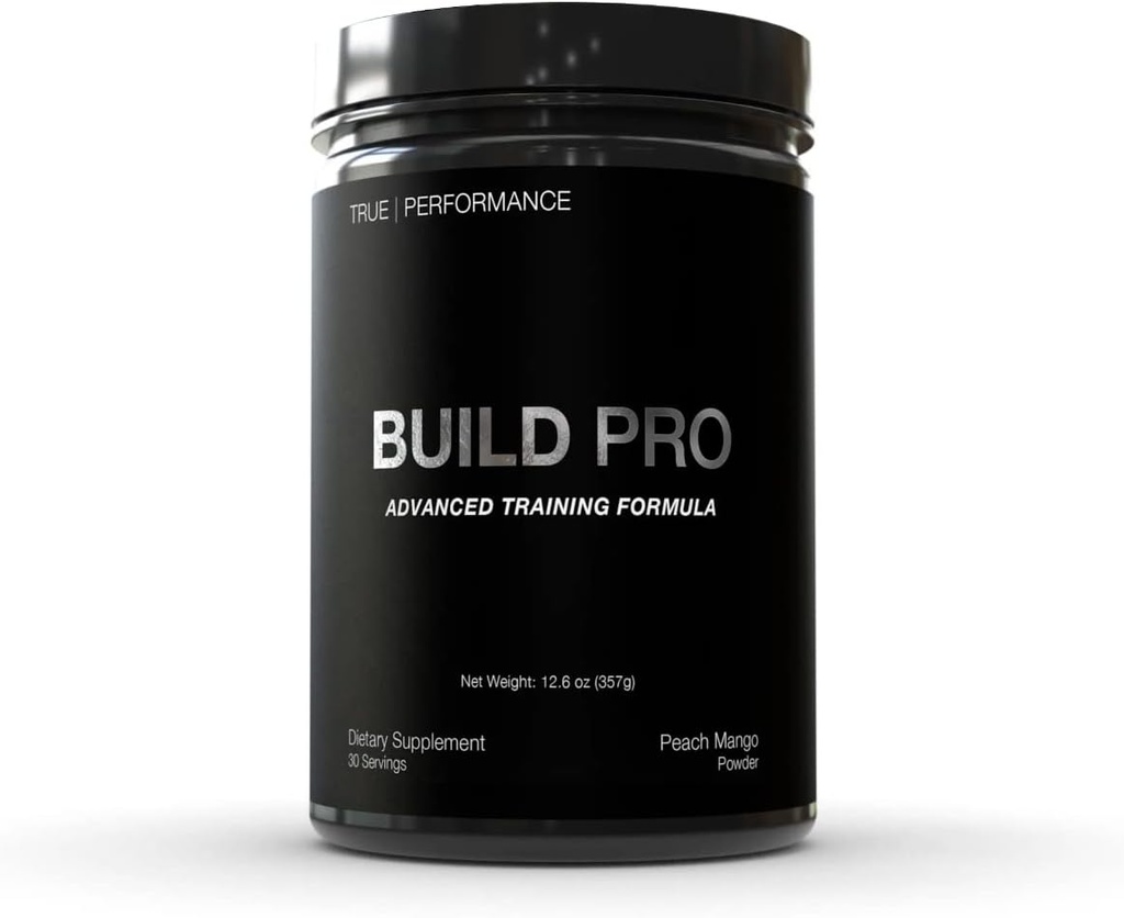 Build Pro for Muscle Building and Recovery, Peach Mango, Patent Pending GAA + Creatine Monohydrate, For Strength, Performance, Muscle Growth - Betaine, Beta Alanine, Zinc, Boron Citrate - 30 Servings