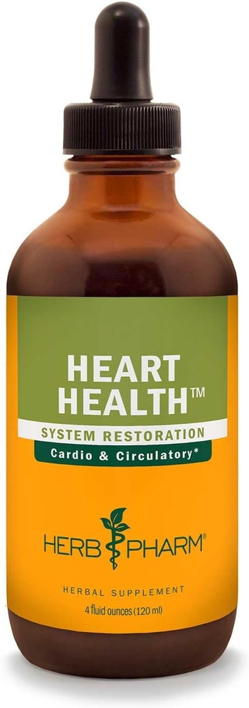 Herb Pharm Heart Health Liquid Herbal Formula con Hawthorn para soporte del sistema cardiovascular - 4 onnce
