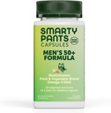 SmartyPants Multivitamin for Men 50+: Omega-3 DHA, Zinc for Immunity, Vitaminas D3, C, B6, B12, Vitamina A para los ojos, Folate, Selenium, One Por día, 30 cápsulas, 30 días de suministro