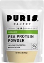 PURIS Orgánica Pea Protein Powder – USDA Orgánica Vegan Protein  27g Plant Protein Por Serving ANTE No Gluten-Free Soy-Free ANTE Clean Label ← Sabor Smooth Taste Ideal para Shakes, Smoothies, Baking ANTE 2 lb