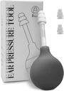 Dispositivo de alivio de la presión natural del oído, productos de alivio de la migraña a través de la presión interna del oído, dispositivo de succión de alivio del dolor del avión para volar (Gray)