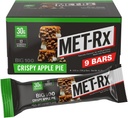 MET-Rx Big 100 Colossal Protein Bares, Crispy Apple Pie Meal Replacement Bares, 9 Cuenta